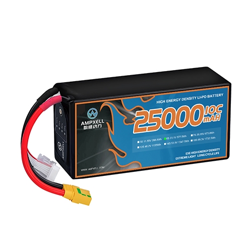 High voltage drone battery 25Ah 23.1v 6s 10C