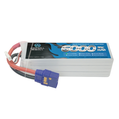 Hochspannungs -Drohnen -Batterie 6000mAh 11,1V 3s 35c