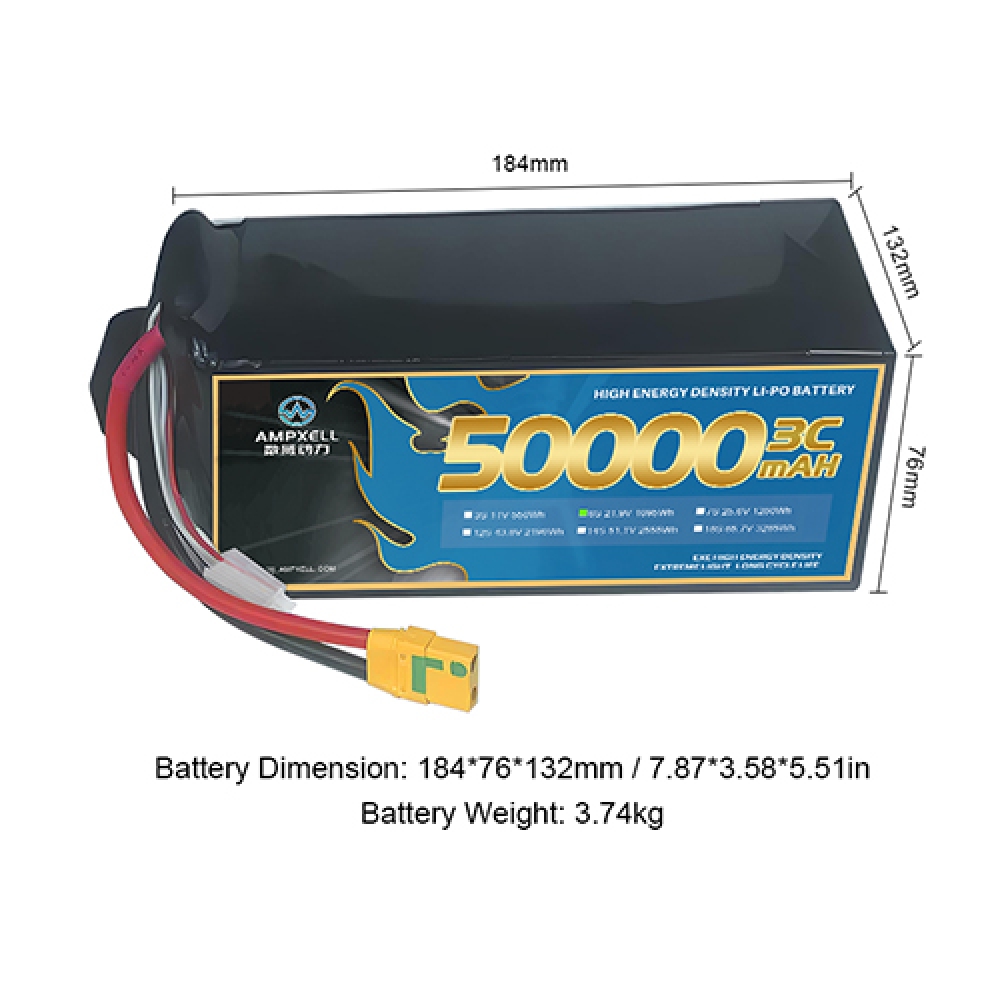 Agricultural drones battery 50Ah 21.9v 6s 3C