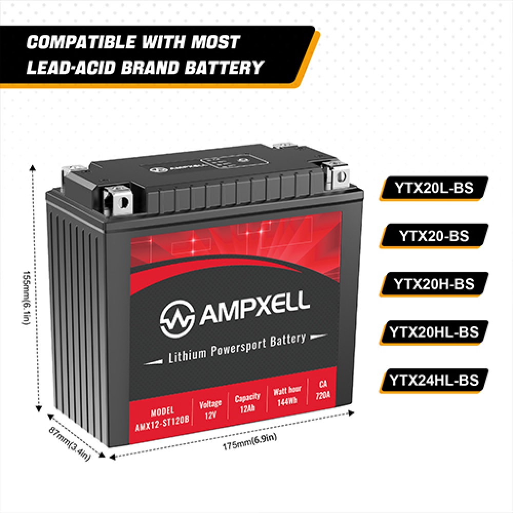 12V 12AH Batería de arranque