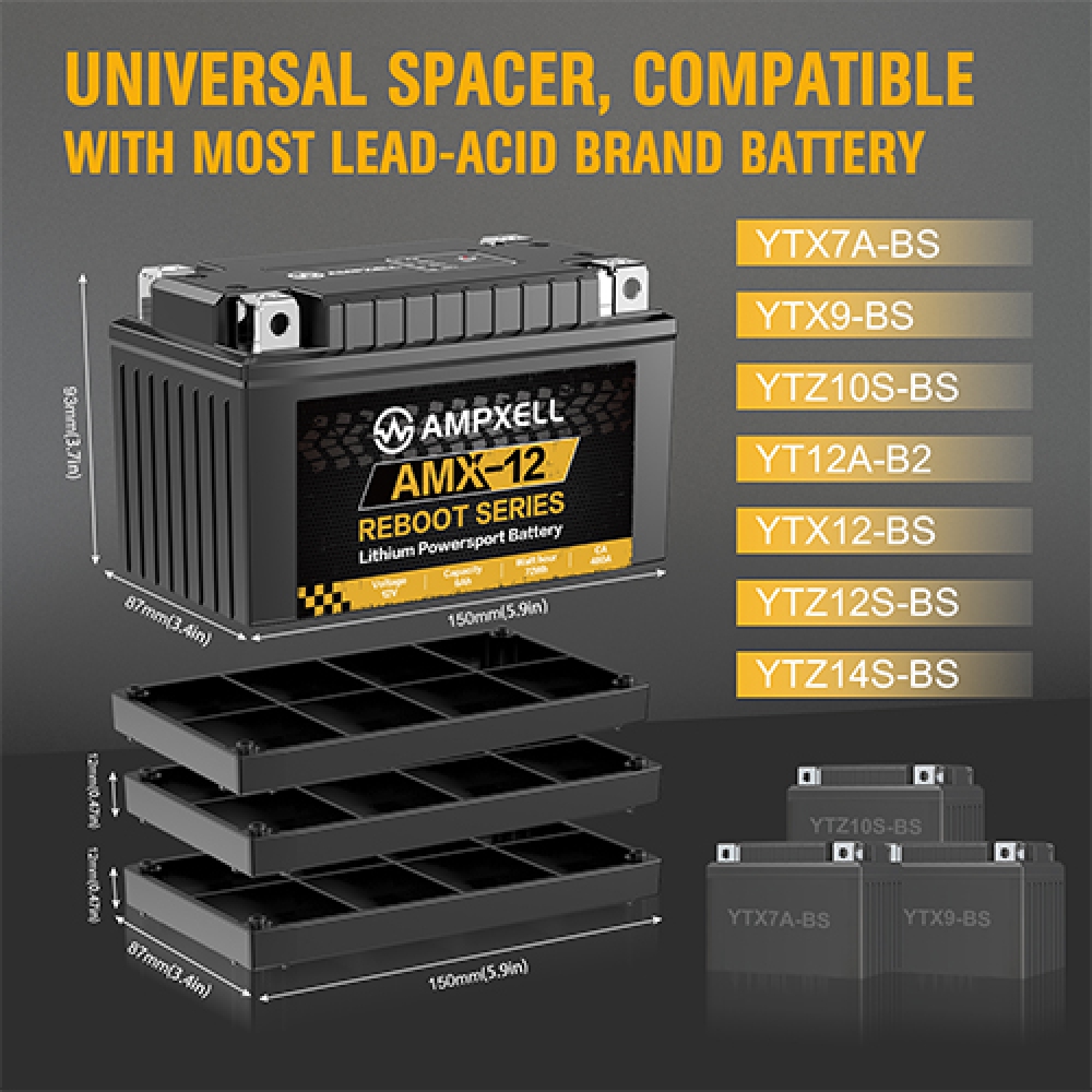 Batterie de démarrage de moto 12V 6AH