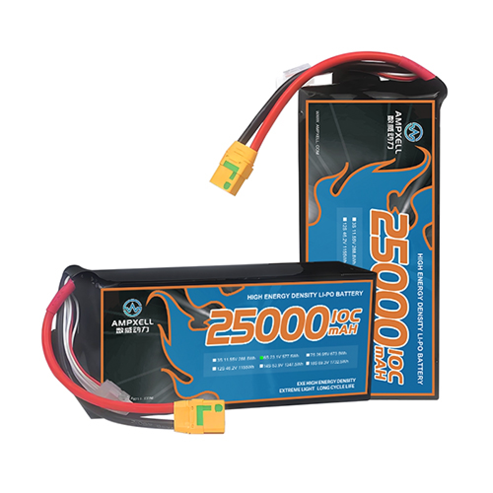 High voltage drone battery 25Ah 23.1v 6s 10C