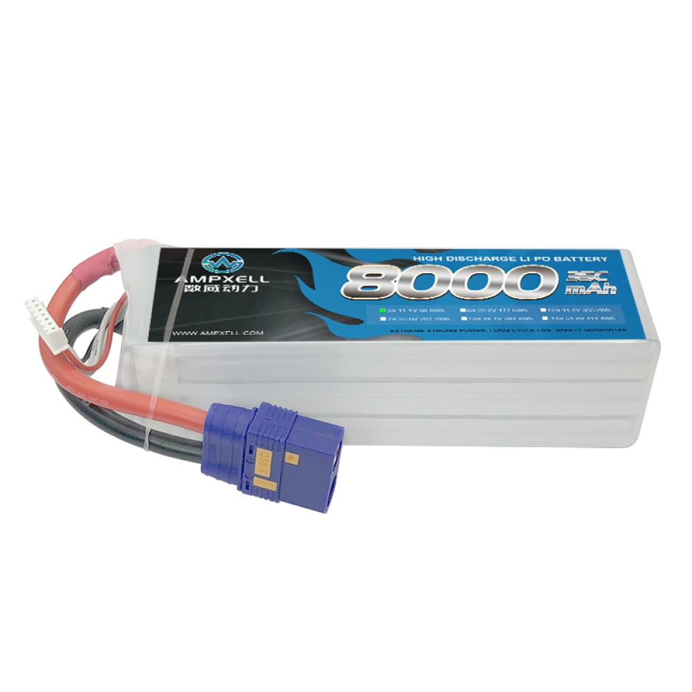 Batterie Lipo à débit élevé 8000mAH 11.1V 3S 35C