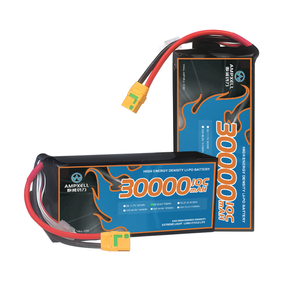 High voltage drone battery 30Ah 23.4v 6s 10C