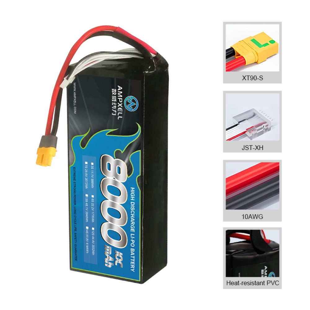 Batería cilíndrica de alta descarga 8400mAh 21.6V 6S 10C