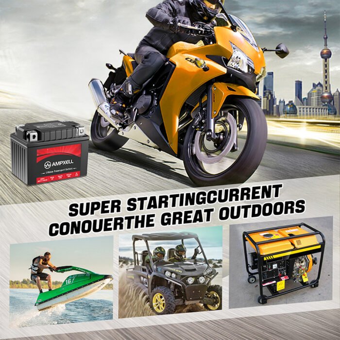 AMPXELL YTX5L-BS/ YTZ7S-BS Lithium Powersport Motorcycle Battery 12V 210A 3.5Ah - Image 3
