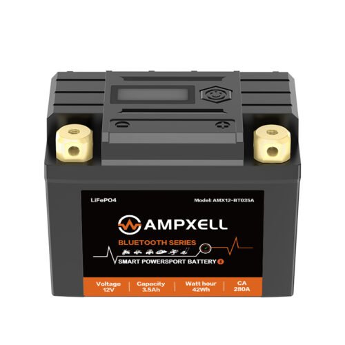 12V High-Rate Lithium Iron Phosphate Battery, Bluetooth-Enabled for Motorcycle Starting
